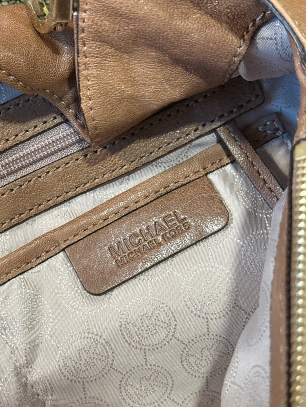 *Michael Kors Tan Leather Matilda Slim Satchel Shoulder Bag - Picture 9 of 9